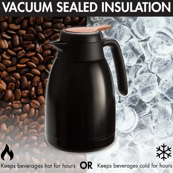 Primula Bryant Stainless Steel Thermal Carafe, 50 fl oz, Matte Black - Picture 8 of 9